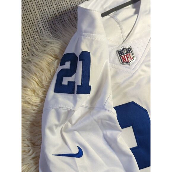 Official NFL Nike Ezekiel Elliott Home Jersey (White/Blue) Dallas Cowboys 21 - Picture 6 of 8